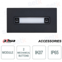 Modulo Citofonico Dahua VTO4202FB-MDB2 con 2 Pulsanti IP65 Antivandalo colore nero