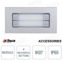 Modulo Citofonico Dahua VTO4202F-MDB4 a 4 Pulsanti IP65 IK07 da Esterno con Design Compatto