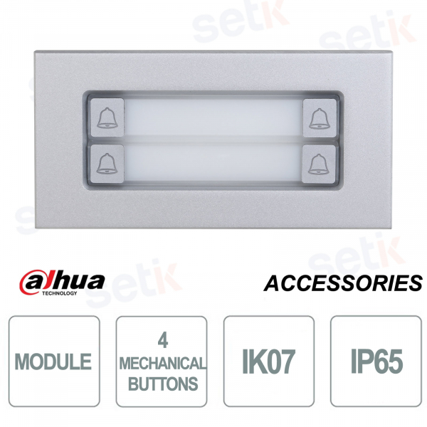Dahua VTO4202F-MDB4 4-Button IP65 IK07 Outdoor Intercom Module with Compact Design