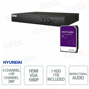 ZVR HYU-1060-1TB: Videoregistratore 5-in-1 con AI e 1 HDD 1TB incluso
