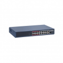 Switch PoE HYU-1071: 16 Porte, Gigabit Combo, 130W e 300m LAN