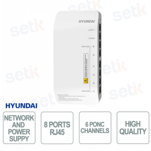 Hyundai HYU-560 8-Port RJ45 100Mbps Switch with 24V PoNC Power Supply