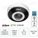 IPC-EBW5641-AS – Telecamera Fisheye 6MP 360° con AI e IR - Dahua