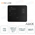 Ajax EN54 Fire Hub Jeweller Black – Certified Wireless Fire Alarm Control Panel