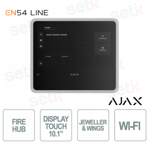 Ajax EN54 Fire Hub Jeweller White – Certified Wireless Fire Alarm Control Panel