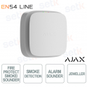 Ajax EN54 FireProtect (Smoke/Sounder) Jeweller White – Wireless Smoke Detector and Built-in Siren