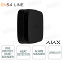 Ajax EN54 Black Heat Detector with Integrated Wireless Siren