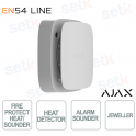 Ajax EN54 White Heat Detector with Integrated Wireless Siren