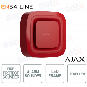 Ajax EN54 Sounder Fire Siren Red – Wireless and Easy to Install