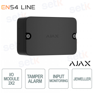 Ajax EN54 I/O Module (2X2) Black – Smart and Secure Wireless Integration