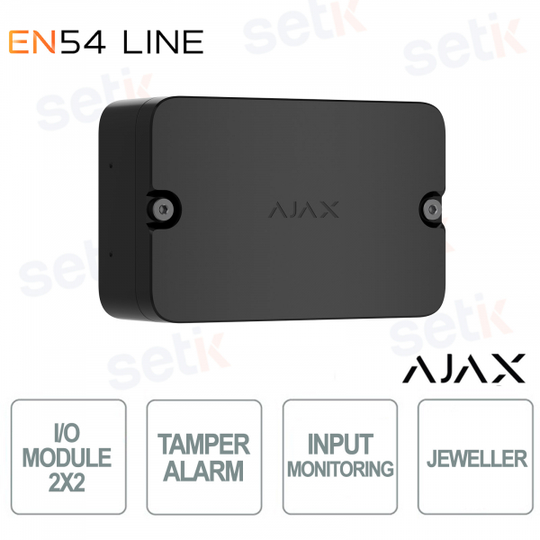 Ajax EN54 I/O Module (2X2) Black – Smart and Secure Wireless Integration