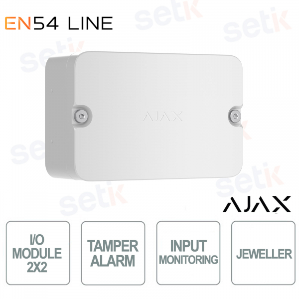 Ajax EN54 I/O Module (2X2) White – Smart and Secure Wireless Integration