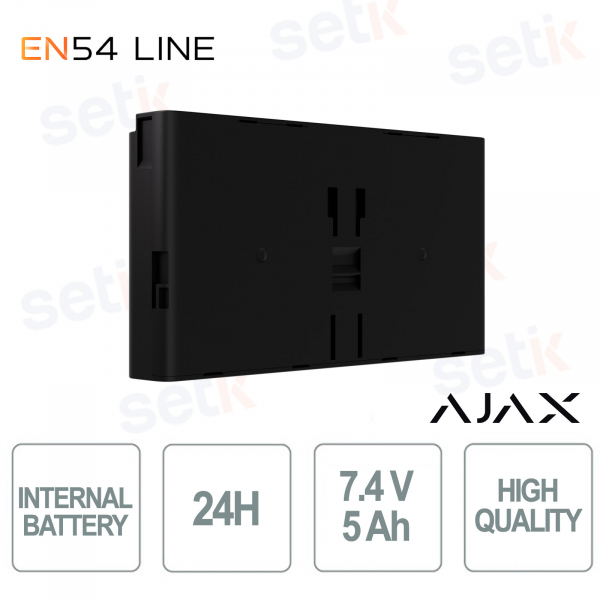 Batterie interne Ajax EN54 24h noire – Sauvegarde fiable et certifiée