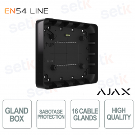 Ajax GlandBox Black EN54 – Tidy and Safe Wiring Accessory