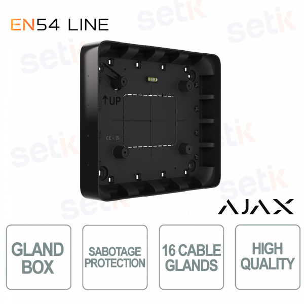 Ajax GlandBox Black EN54 – Tidy and Safe Wiring Accessory