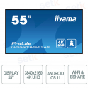 iiyama ProLite LH5560UHS-B2AG 55” 4K UHD: Professional display for Digital Signage with Android, iiSignage² and EShare