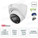 Telecamera IP Dahua 6MP con ottica 2.8mm, AI Human Detection e Smart Dual Light