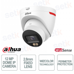 Telecamera Dahua IPC-HDW2249T-S-LED-PRO 2MP AI con ottica 2.8 mm e WizColor