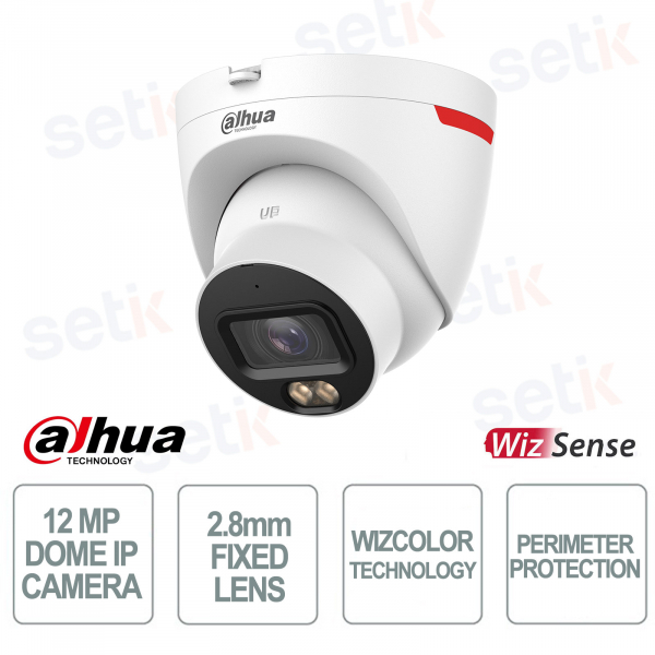 Telecamera Dahua IPC-HDW2249T-S-LED-PRO 2MP AI con ottica 2.8 mm e WizColor