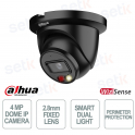 Telecamera Dahua IPC-HDW2449TM-S-IL-B 4MP nera AI con ottica 2.8 mm