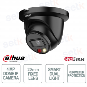 Telecamera Dahua IPC-HDW2449TM-S-IL-B 4MP nera AI con ottica 2.8 mm