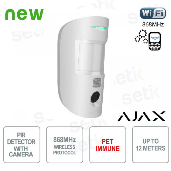 Ajax PIR Motion Detector with Immune Pet Camera 868MHz