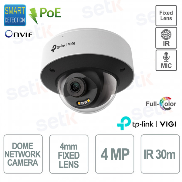 Telecamera Dome TP-Link VIGI S245 4MP(4mm) | AI, Full-Color e Audio Bidirezionale