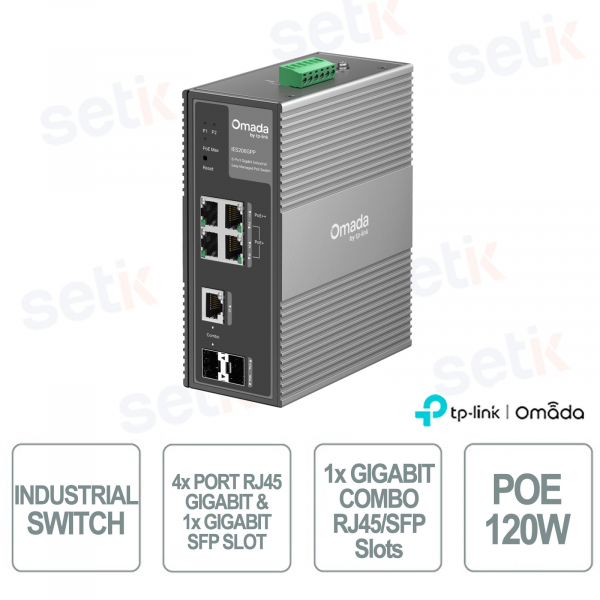 TP-Link Omada IES206GPP | 6 Port Gigabit PoE++ Industrial Switch