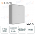 Ajax EN54 Fire ReX Jeweller White – EN54 Certified Wireless Fire Alarm Repeater with Coverage of Up to 35 km²