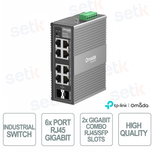 TP-Link Omada IES208G – 8-Port Gigabit Industrial Managed Switch with VLAN and Cloud