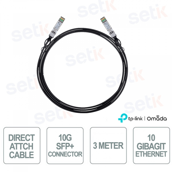 TP-Link Omada SM5220-3M – Cavo Direct Attach SFP+ 10G da 3 Metri