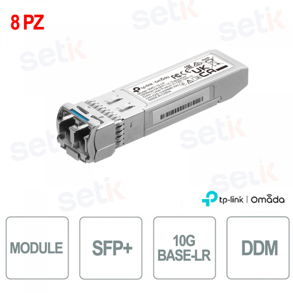 TP-Link Omada SM5110-LR(8-pack) SFP+ | Transceiver 10G su Fibra Monomodale fino a 10 km