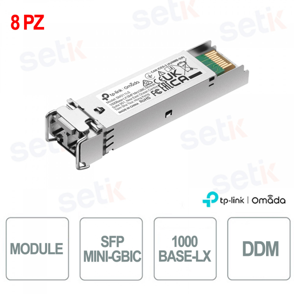 TP-Link SM311LS(8-pack) SFP | Set 8 Moduli 1000BASE-LX Monomodali fino a 20 km