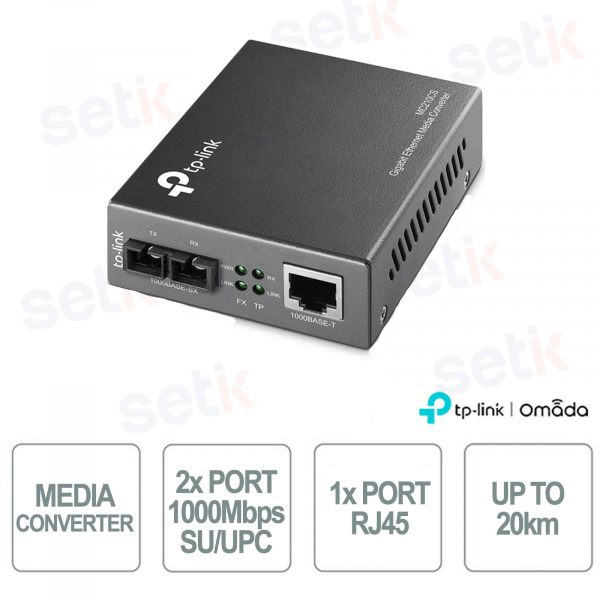 TP-Link MC210CS: Media Converter Gigabit Single-Mode fino a 20km