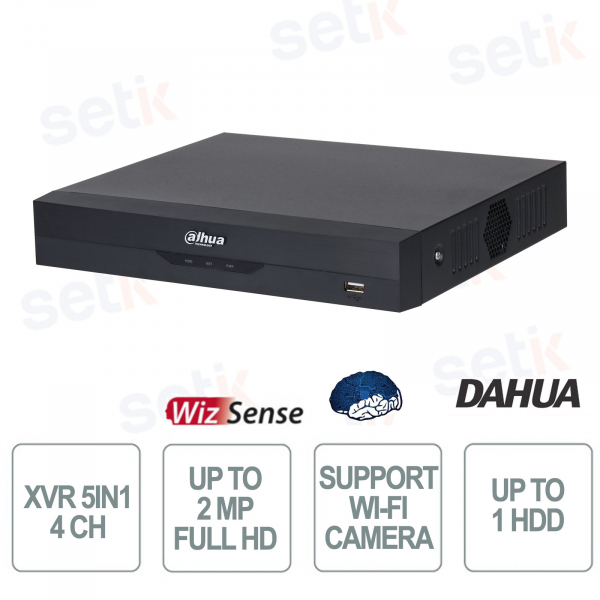 Dahua XVR4104HS-I/T: 4-Channel AI WizSense DVR with SMD Plus and Wi-Fi