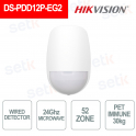 Detector con cable Hikvision K-Band 12M 85.9° Inmunidad a mascotas