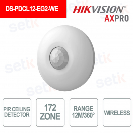 Détecteur de plafond Hikvision AxPro Indoor PIR - Sans fil 868MHz
