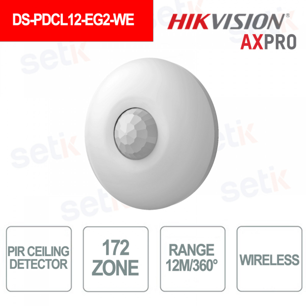 Hikvision AxPro Indoor PIR ceiling detector - Wireless 868MHz