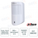 Detector PIR - Tecnología Dual Infrarrojos + Microondas - Detección hasta 12m