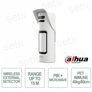 Rilevatore PIR Wireless Dahua con Videocamera 4 in 1 e IR 15m – IP65