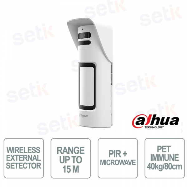 Rilevatore PIR Wireless Dahua con Videocamera 4 in 1 e IR 15m – IP65