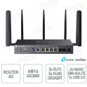 TP-Link Omada DR3650v-4G | AX3000 WiFi 6 DSL Gateway with 4G+ Cat6 up to 300 Mbps