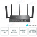 TP-Link ER706WP-4G | AX3000 WiFi 6 VPN Gateway with 4G+ Cat6 and PoE+
