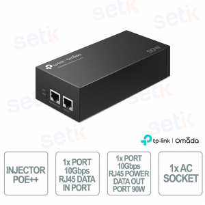 TP-Link POE380S | Iniettore PoE++ 10G fino a 90W per Access Point e Telecamere