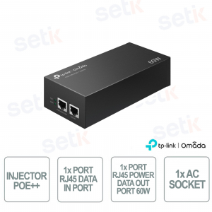 TP-Link TL-POE170S PoE++ Injector 60W Gigabit – Alimentazione e Dati su un unico cavo