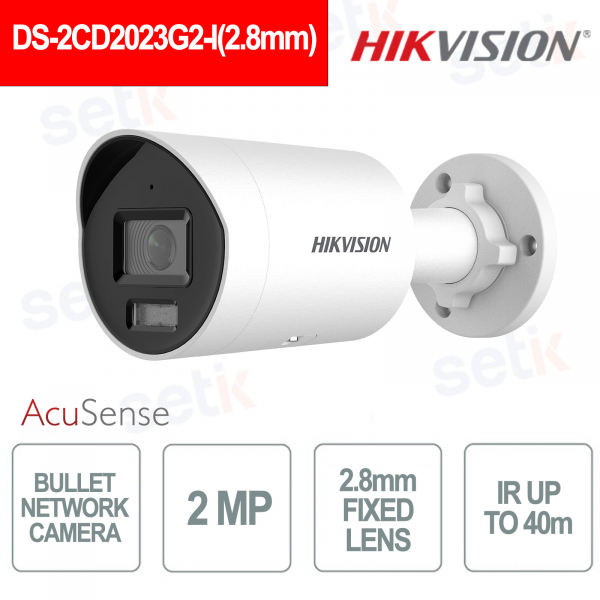 Hikvision DS-2CD2023G2-I 2MP Bullet AcuSense 2.8mm – IP67 Security