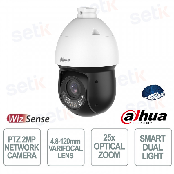 Telecamera PTZ Dahua SD4D225DB-HNY 2MP con Zoom Ottico 25x, AI WizSense e Ottica 4.8–120 mm