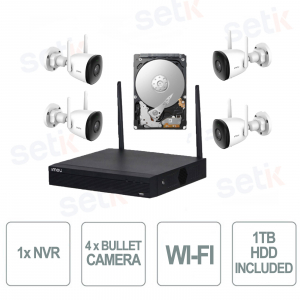 Imou Kit - 4x 2MP Bullet Cameras 3.6mm Lens + 1x IP NVR 4 Channels Onvif 1TB HDD Included
