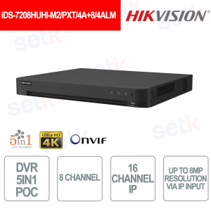 copy of Hikvision iDS-7204HUHI-M1/PXT/4A+4/1ALM – DVR AcuSense 4 canaux avec alarmes intégrées