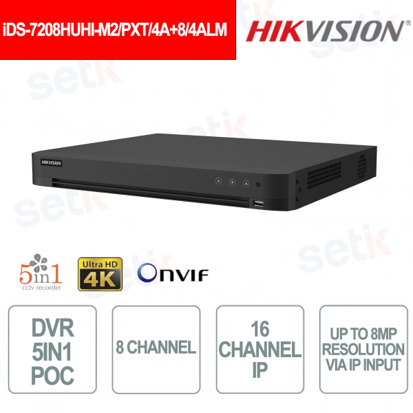 copy of Hikvision iDS-7204HUHI-M1/PXT/4A+4/1ALM – DVR AcuSense 4 canaux avec alarmes intégrées